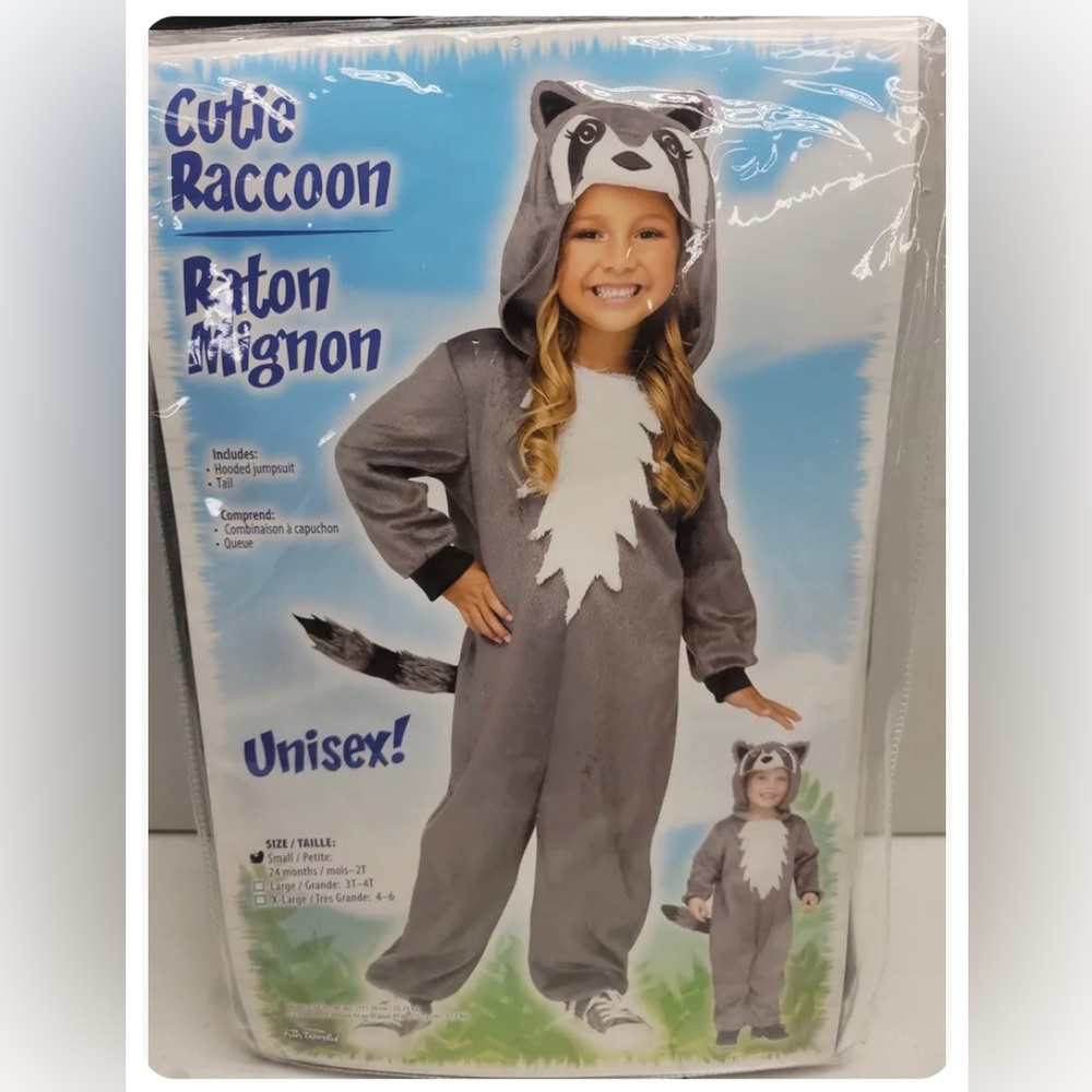 24 month/2T Raccoon Halloween Costume